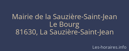 Mairie de la Sauzière-Saint-Jean