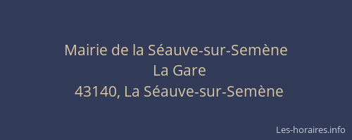 Mairie de la S&eacute;auve-sur-Sem&egrave;ne