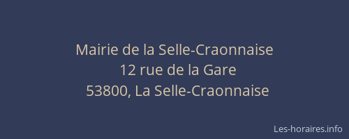 Mairie de la Selle-Craonnaise