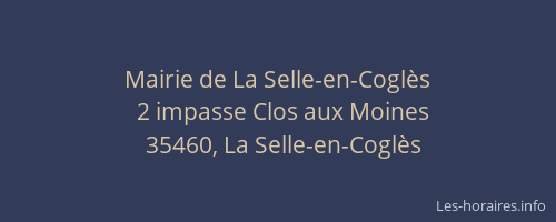 Mairie de La Selle-en-Coglès