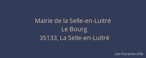 Mairie de la Selle-en-Luitré