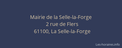 Mairie de la Selle-la-Forge