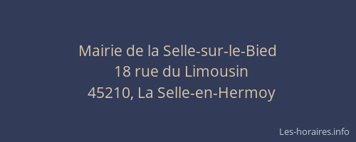 Mairie de la Selle-sur-le-Bied