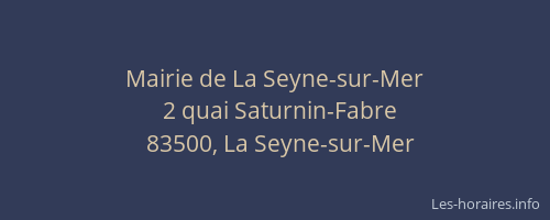 Mairie de La Seyne-sur-Mer