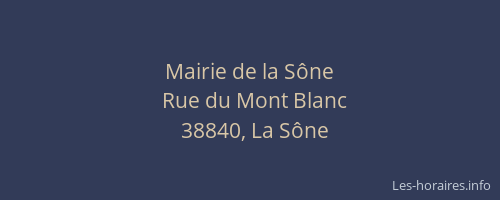Mairie de la S&ocirc;ne