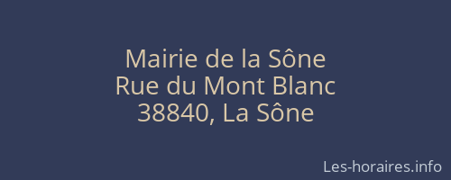 Mairie de la Sône
