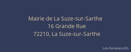 Mairie de La Suze-sur-Sarthe