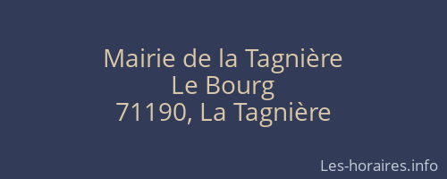 Mairie de la Tagnière