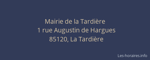 Mairie de la Tardière