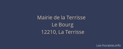 Mairie de la Terrisse