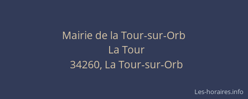 Mairie de la Tour-sur-Orb