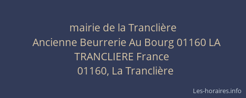 mairie de la Tranclière