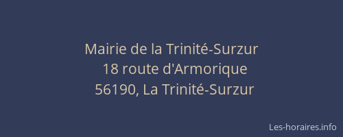 Mairie de la Trinit&eacute;-Surzur