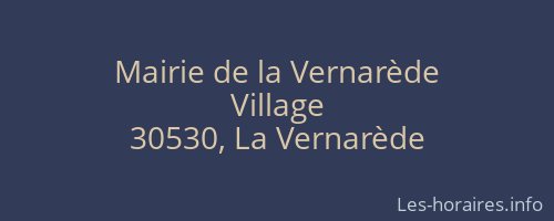 Mairie de la Vernarède