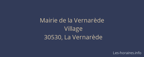 Mairie de la Vernarède