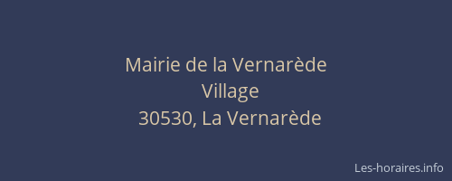 Mairie de la Vernar&egrave;de