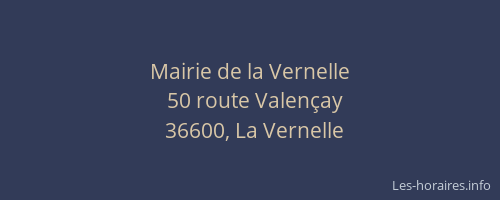 Mairie de la Vernelle