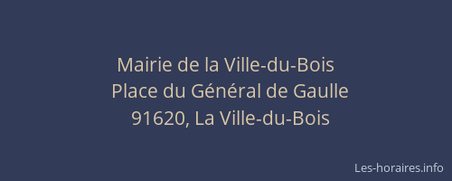 Mairie de la Ville-du-Bois