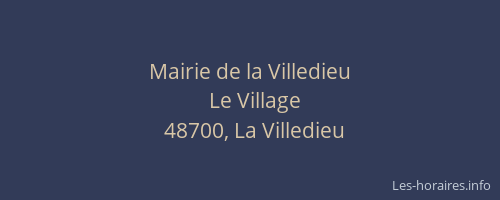 Mairie de la Villedieu