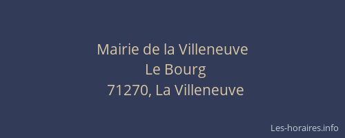 Mairie de la Villeneuve