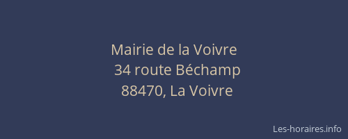 Mairie de la Voivre
