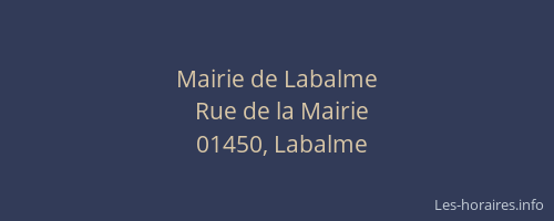 Mairie de Labalme