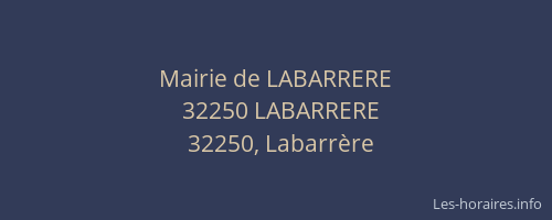Mairie de LABARRERE