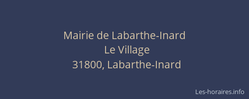 Mairie de Labarthe-Inard