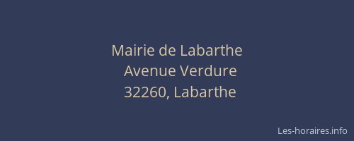 Mairie de Labarthe