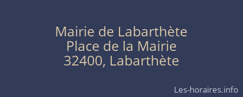 Mairie de Labarthète