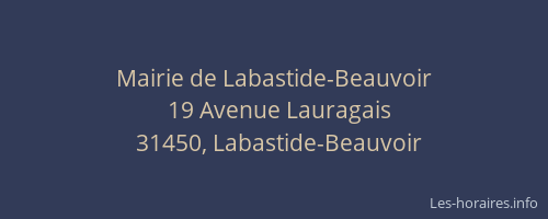 Mairie de Labastide-Beauvoir