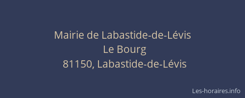 Mairie de Labastide-de-Lévis