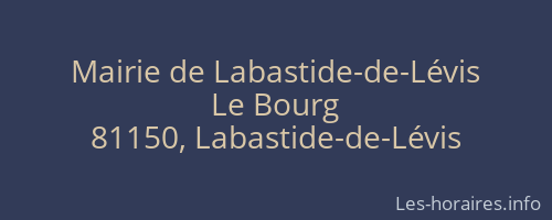 Mairie de Labastide-de-Lévis