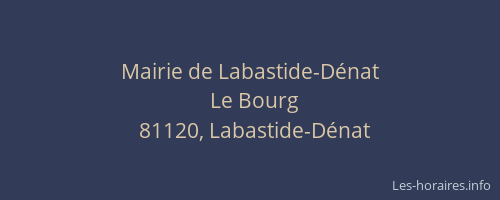 Mairie de Labastide-D&eacute;nat