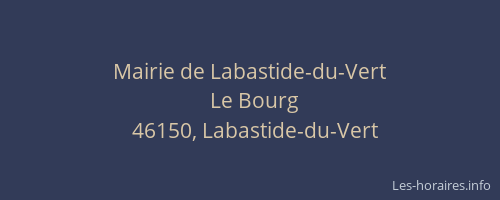 Mairie de Labastide-du-Vert