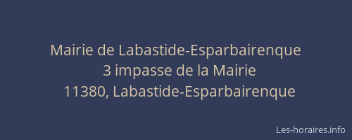 Mairie de Labastide-Esparbairenque