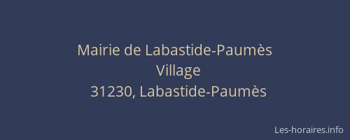 Mairie de Labastide-Paumès