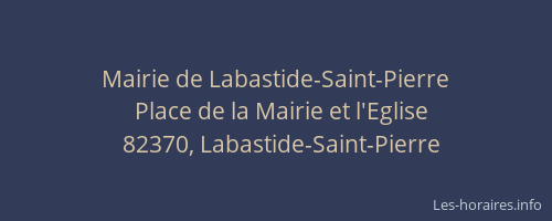 Mairie de Labastide-Saint-Pierre