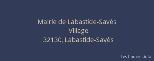 Mairie de Labastide-Savès