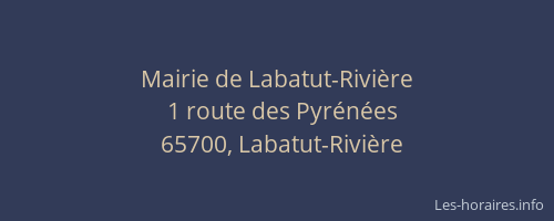 Mairie de Labatut-Rivière