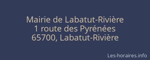 Mairie de Labatut-Rivière
