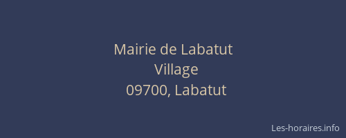 Mairie de Labatut