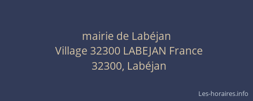 mairie de Lab&eacute;jan