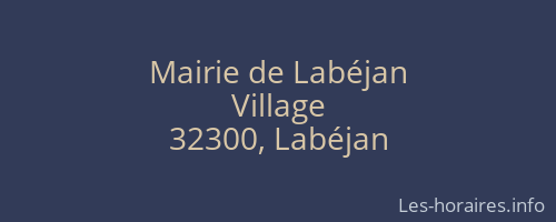 Mairie de Labéjan