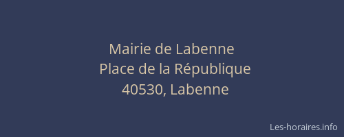 Mairie de Labenne