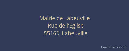 Mairie de Labeuville