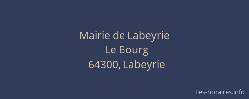 Mairie de Labeyrie