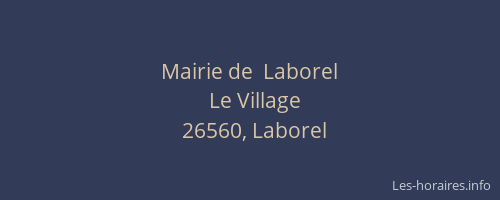 Mairie de  Laborel