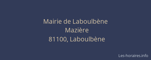 Mairie de Laboulb&egrave;ne
