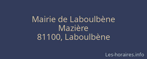 Mairie de Laboulbène
